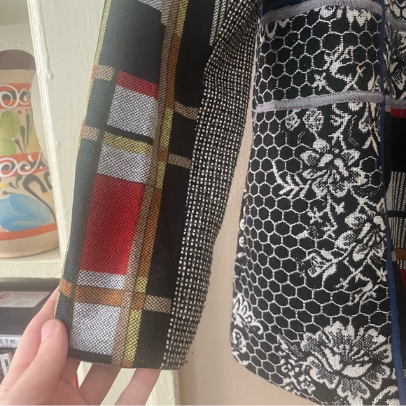 totw β’ multicolor patchwork unique statement jacket - Picture 6 of 16